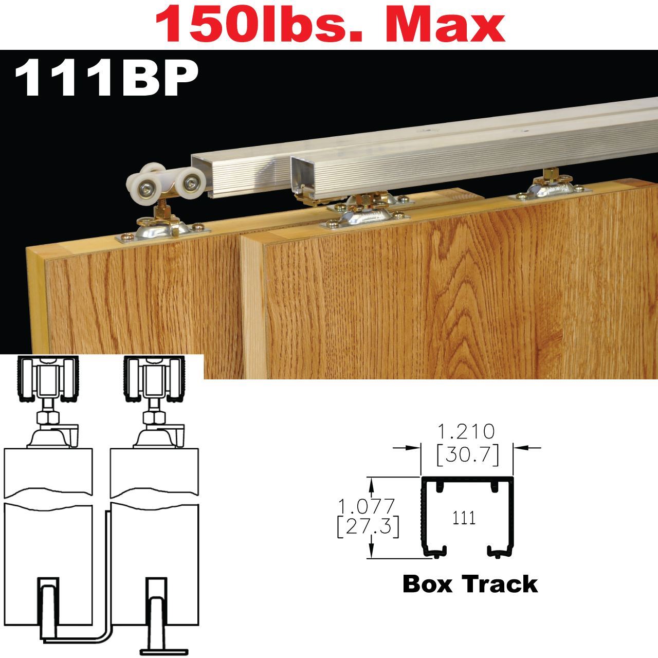 Johnson Hardware 111BP Bypass Pocket Door Hardware | Jhusa.net ...