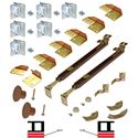 Picture of 1601 12" 4-Panel Hardware Set, Brown